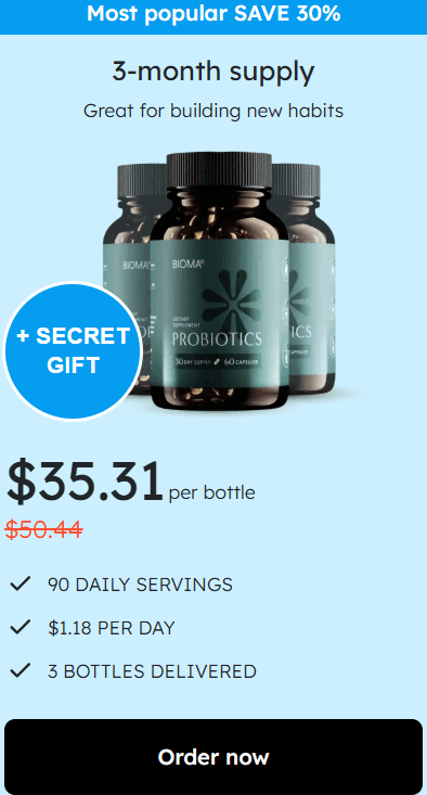 Bioma Probiotics 2nd pricing