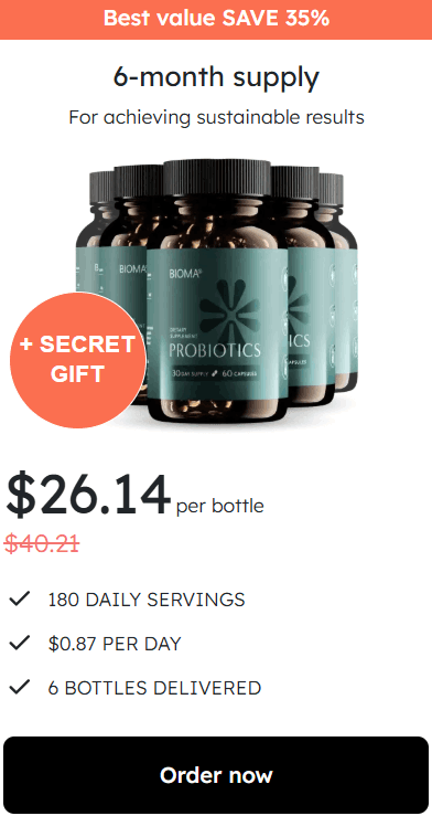 Bioma Probiotics 3rd pricing